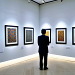 **

A Malaysian art gallery curator in a modern Kuala Lumpur gallery, fully clothed in professional attire, overseeing an exhibition of batik art. The scene includes diverse visitors admiring the artwork. Focus on the vibrant colors and cultural significance of the batik. Perfect anatomy, correct proportions, natural pose, well-formed hands, proper finger count, natural body proportions, safe for work, appropriate content, fully clothed, professional, family-friendly.

**